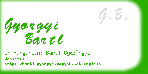 gyorgyi bartl business card